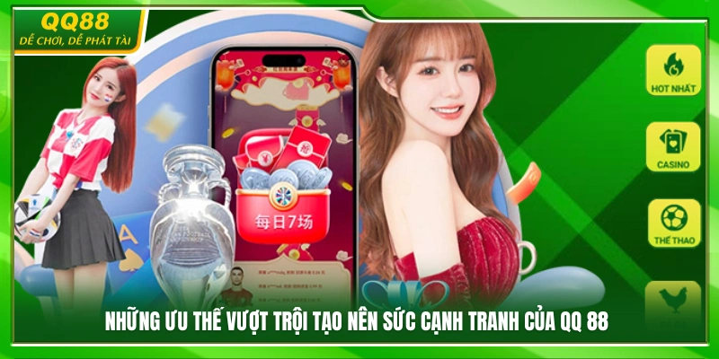 Lợi thế nổi bật giúp QQ88 giữ vững vị thế cạnh tranh