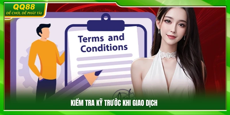 Kiểm tra thông tin trước khi xác nhận